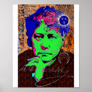 Póster Helena Blavatsky Teosofía Ocultismo Esotérico Nuev