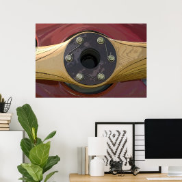 Póster Hélice de avión de madera