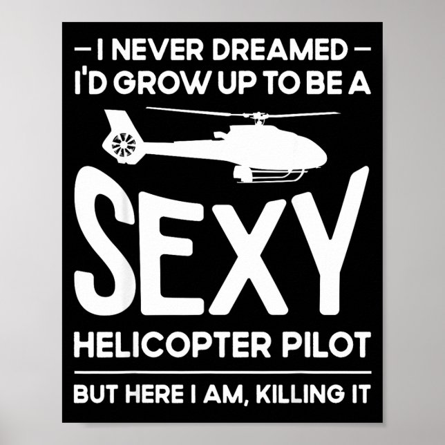 Póster Helicopter Lot Design For Men Women Helicopter Lov (Frente)