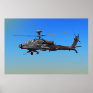 Póster Helicóptero Apache AH-64