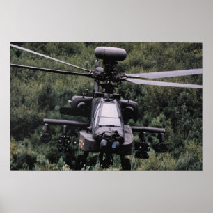 Póster Helicóptero Apache AH-64