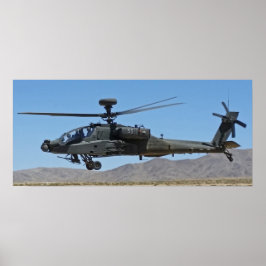 Póster Helicóptero Apache AH-64