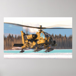 Póster Helicóptero Apache AH-64