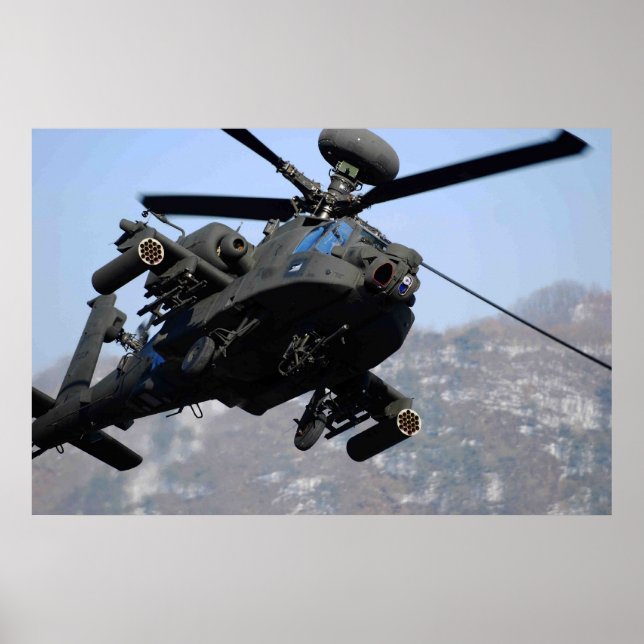 Póster Helicóptero Apache AH-64D (Frente)