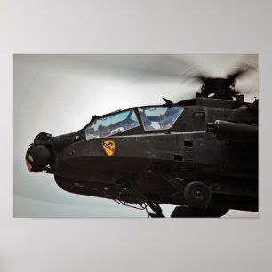 Póster Helicóptero Apache AH-64D