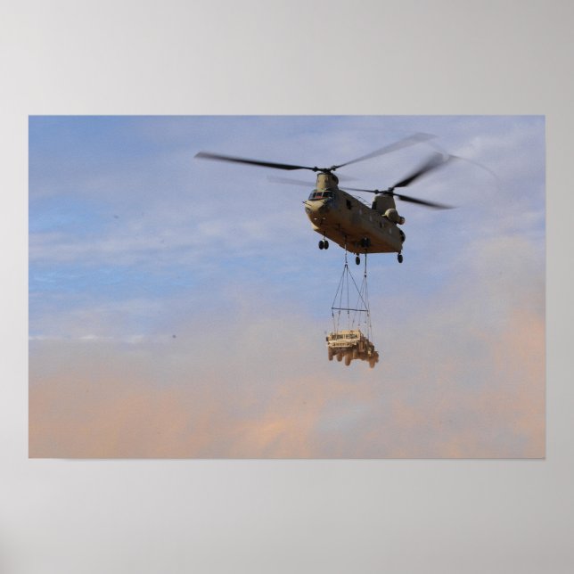 Póster Helicóptero CH-47 Chinook (Frente)