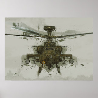 Póster Helicóptero de ataque de Apache