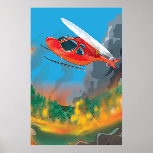 Póster Helicóptero de rescate (Frente)
