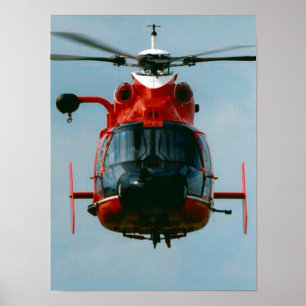 Póster Helicóptero del delfín del guardacostas HH-65
