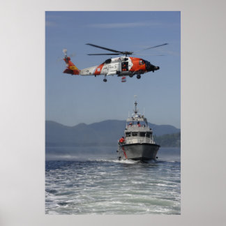 Póster Helicóptero MH-60 Jayhawk de la Guardia Costera