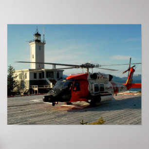 Póster Helicóptero MH-60 Jayhawk de la Guardia Costera