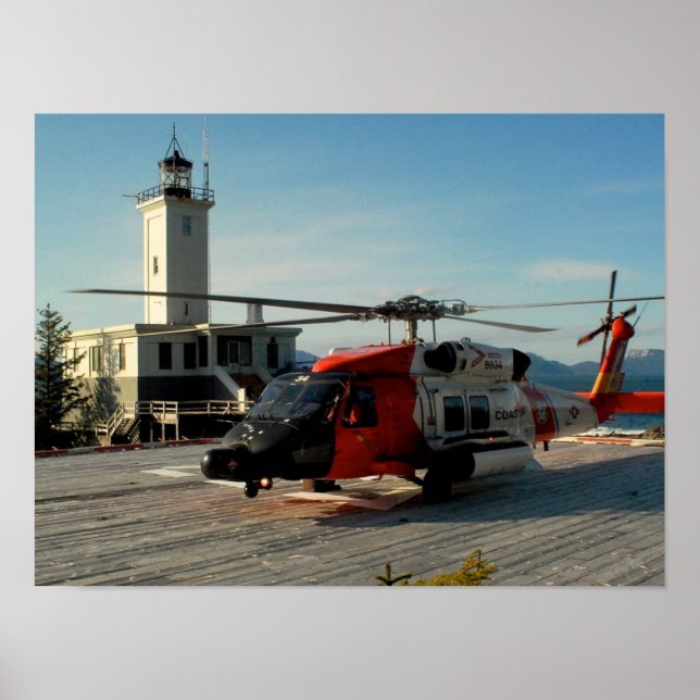 Póster Helicóptero MH-60 Jayhawk de la Guardia Costera (Frente)