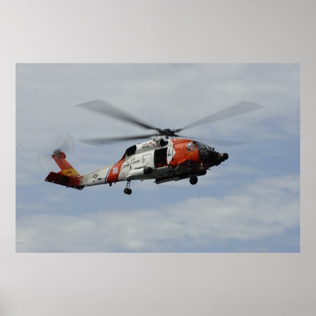 Póster Helicóptero MH-60 Jayhawk de la Guardia Costera (Frente)