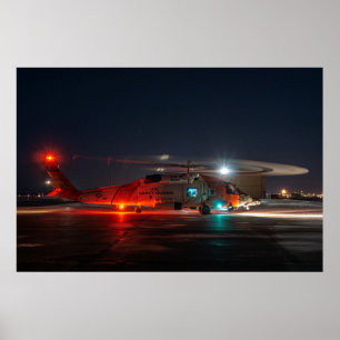 Póster Helicóptero MH-60 Jayhawk de la Guardia Costera