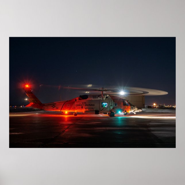 Póster Helicóptero MH-60 Jayhawk de la Guardia Costera (Frente)
