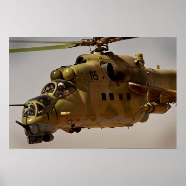 Póster Helicóptero Mi-35 Hind (Frente)
