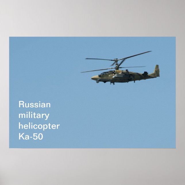 Póster Helicóptero militar ruso Ka-50 (Frente)