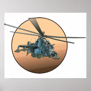 Póster Helicóptero personalizado
