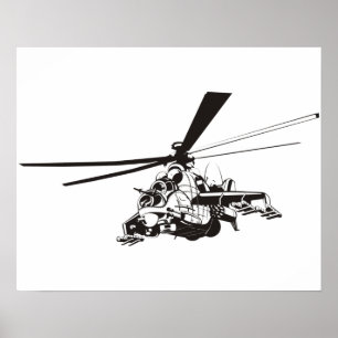 Póster Helicóptero personalizado "Hind"