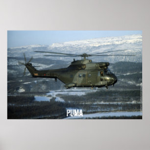 Póster Helicóptero Puma