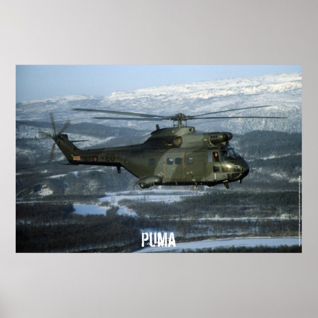 Póster Helicóptero Puma (Frente)