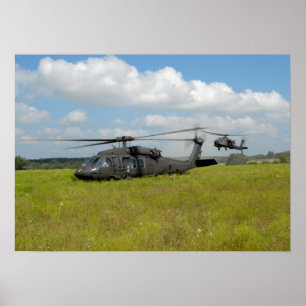 Póster Helicóptero UH-60 Black Hawk