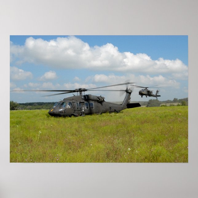 Póster Helicóptero UH-60 Black Hawk (Frente)