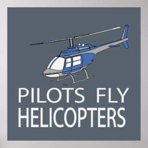 Póster Helicópteros pilotos