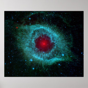 Póster Helix Nebula de Spitzer.