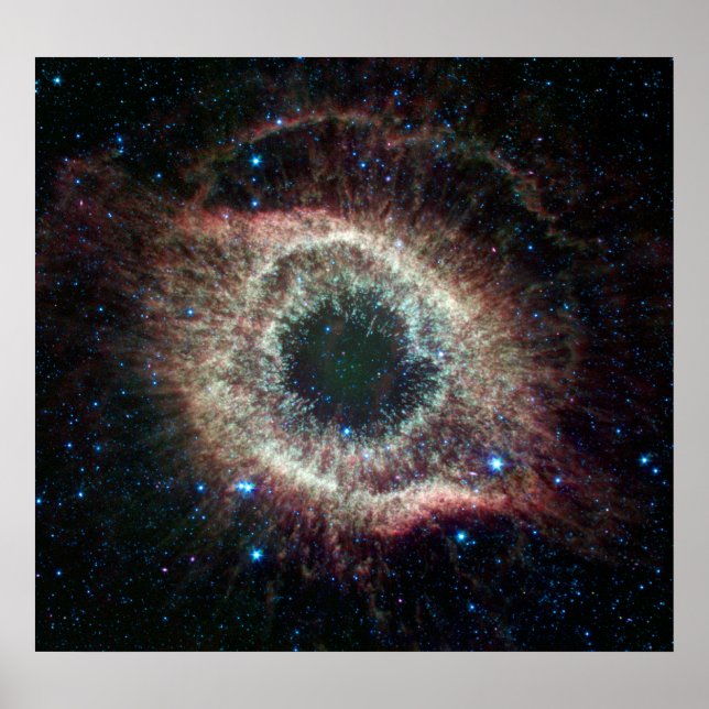 Póster Helix Nebula infrarroja (Frente)