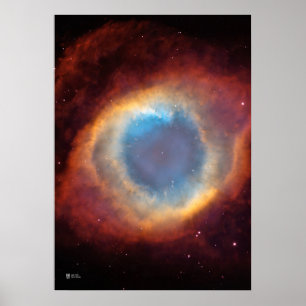 Póster Helix Nebula NGC7293 - Telescopio Espacial Hubble 