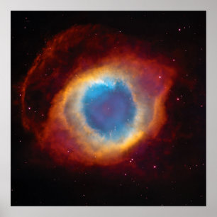 Póster Helix Nebula o NGC 7293 Vista con HST, ZGOA