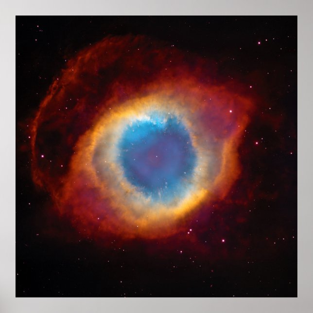 Póster Helix Nebula o NGC 7293 Vista con HST, ZGOA (Frente)