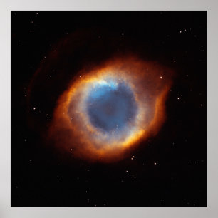 Póster Helix Nebula "Ojo de Dios" Telescopio Hubble