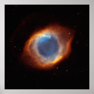 Póster Helix Nebula "Ojo de Dios" Telescopio Hubble