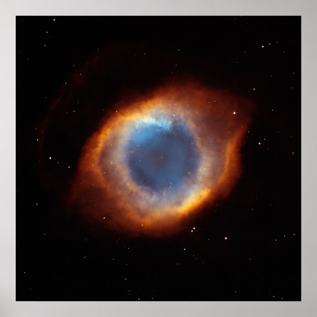 Póster Helix Nebula "Ojo de Dios" Telescopio Hubble (Frente)