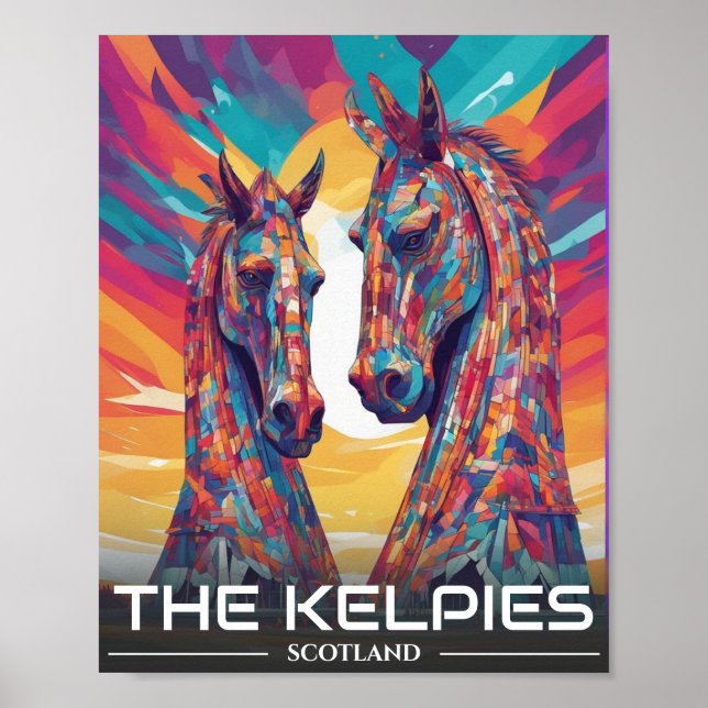 Póster Helix, The Kelpies, Falkirk - Visita Escocia (Frente)