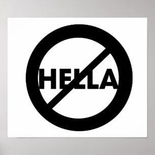 Póster Hella no es un Poster de palabras