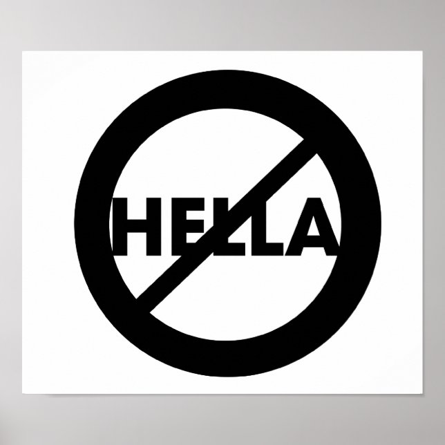 Póster Hella no es un Poster de palabras (Frente)
