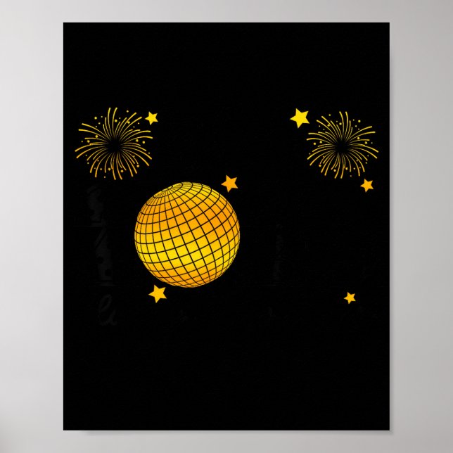 Póster Hello 2026 Happy New Year 2026 Coquette Bow Disco  (Frente)