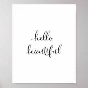 Póster hello beautiful - art print - decor