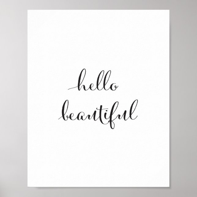 Póster hello beautiful - art print - decor (Frente)