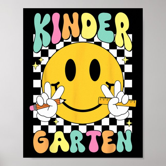 Póster Hello Kindergarten Smile Face Back To School Kinde (Frente)