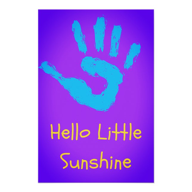Póster Hello Little Sunshine Nursery Wall Art Print (Anverso)