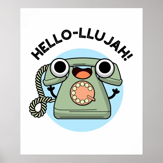 Póster Hello-lujah Funny Telephone Pun (Frente)