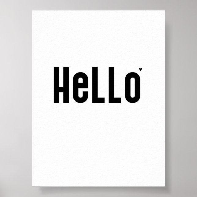 Póster Hello - minimalistic typography poster (Frente)