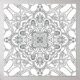 Póster Hello Spring: Página Plant Coloring