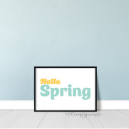 Póster Hello Spring Wall Art