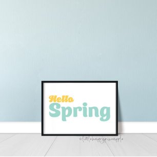 Póster Hello Spring Wall Art