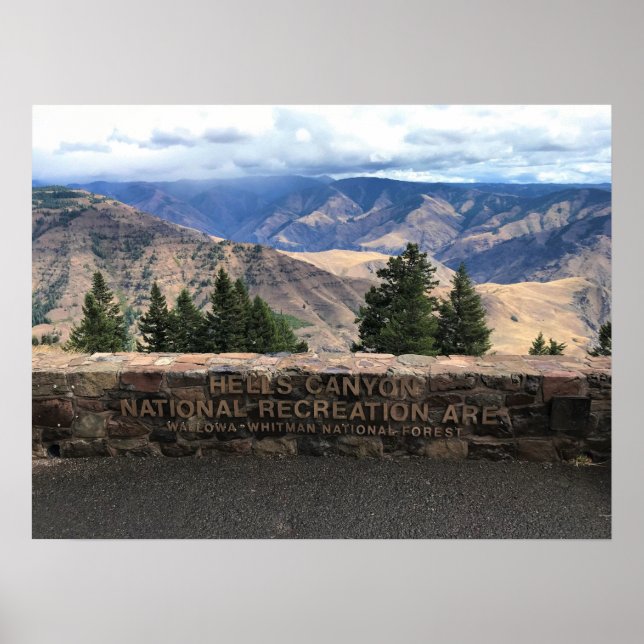 Póster Hells Canyon Scenway, OR (Frente)
